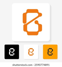 modern futuristic number logo design