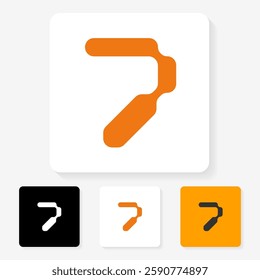 modern futuristic number logo design
