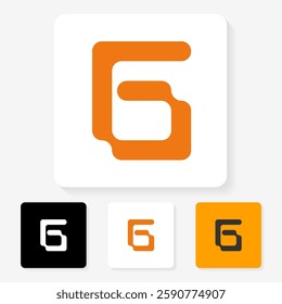 modern futuristic number logo design