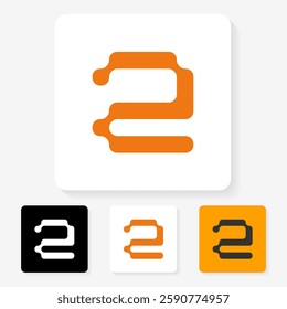 modern futuristic number logo design