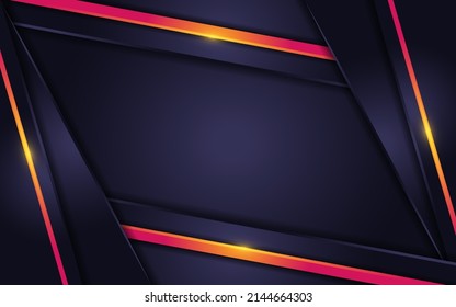 Modern futuristic on layer orange with dark navy background