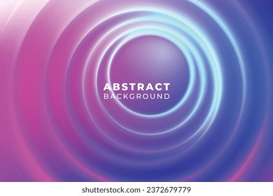 Modern futuristic purple blue neon ring light glowing circle movement technology realistic abstract background vector