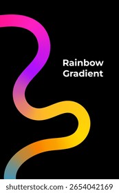 Fondo editable futurista moderno de la línea del gradiente del arco iris para el Anuncio, el volante, el cartel y más