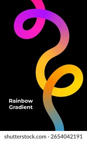 Modern futuristic rainbow gradient line editable background for banner, flyer, poster and more