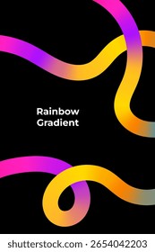 Modern futuristic rainbow gradient line editable background for banner, flyer, poster and more