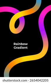 Fondo editable futurista moderno de la línea del gradiente del arco iris para el Anuncio, el volante, el cartel y más