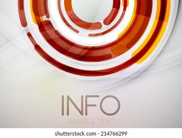 Modern futuristic rings and circles design template, business colorful abstract background