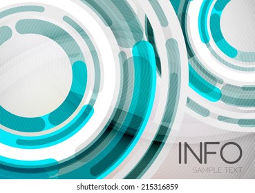 Modern futuristic rings and circles design template, business colorful abstract background