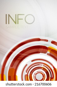 Modern futuristic rings and circles design template, business colorful abstract background