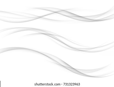 Modern futuristic soft smoke gradient flow lines collection. Vector illustration