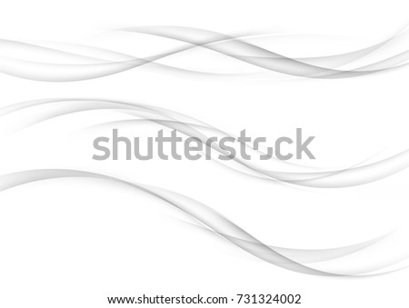 Modern futuristic soft smoke gradient flow lines collection. Vector illustration