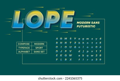 Modern futuristic sport technology typography. Basic sans serif uppercase and lowercase. Stylish alphabet letter plus numbers vector illustrator.