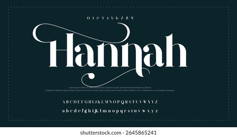 Modern futuristic style alphabet display font vector illustration. Jupiter typeface