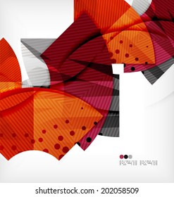 Modern futuristic techno abstract composition, overlapping shapes