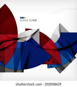 Modern futuristic techno abstract composition, overlapping shapes