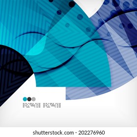 Modern futuristic techno abstract composition, overlapping shapes