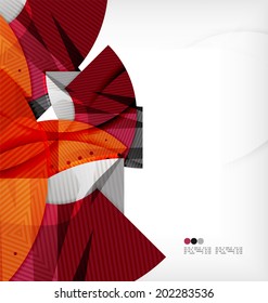 Modern futuristic techno abstract composition, overlapping shapes