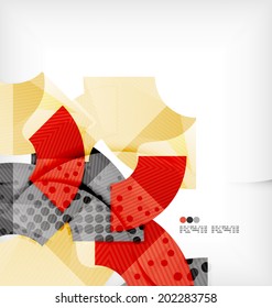 Modern futuristic techno abstract composition, overlapping shapes