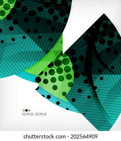 Modern futuristic techno abstract composition, overlapping shapes