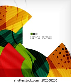 Modern futuristic techno abstract composition, overlapping shapes