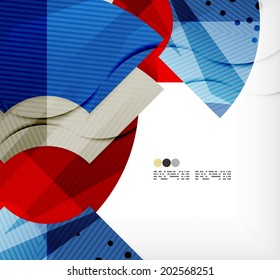Modern futuristic techno abstract composition, overlapping shapes