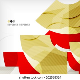 Modern futuristic techno abstract composition, overlapping shapes