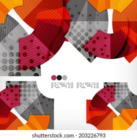 Modern futuristic techno abstract composition, overlapping shapes