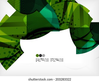 Modern futuristic techno abstract composition, overlapping shapes