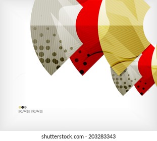 Modern futuristic techno abstract composition, overlapping shapes