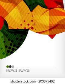 Modern futuristic techno abstract composition, overlapping shapes
