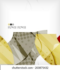 Modern futuristic techno abstract composition, overlapping shapes