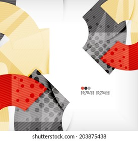 Modern futuristic techno abstract composition, overlapping shapes