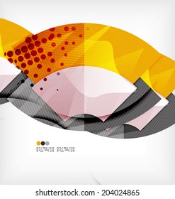 Modern futuristic techno abstract composition, overlapping shapes