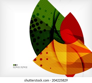Modern futuristic techno abstract composition, overlapping shapes