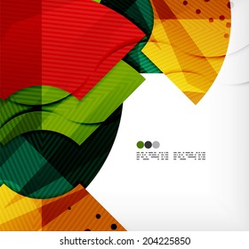 Modern futuristic techno abstract composition, overlapping shapes