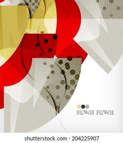 Modern futuristic techno abstract composition, overlapping shapes