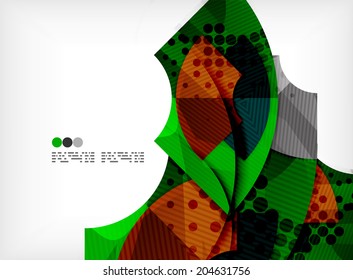 Modern futuristic techno abstract composition, overlapping shapes
