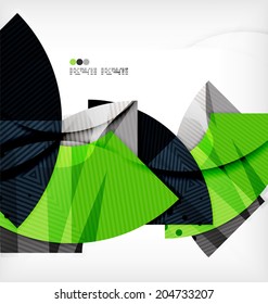 Modern futuristic techno abstract composition, overlapping shapes