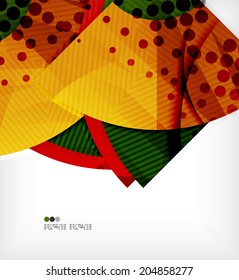 Modern futuristic techno abstract composition, overlapping shapes