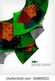 Composición abstracta moderna de tecnología futurista, formas superpuestas