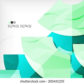 Modern futuristic techno abstract composition, overlapping shapes