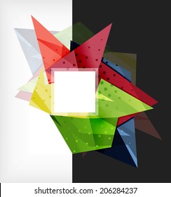 Composición abstracta moderna de tecnología futurista hecha de formas geométricas 3d con espacio para los eslóganes de tu negocio