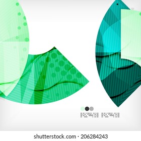 Modern futuristic techno abstract composition, overlapping shapes