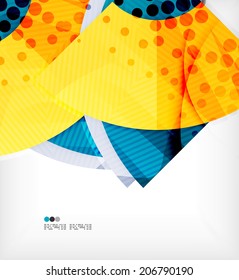 Modern futuristic techno abstract composition, overlapping shapes