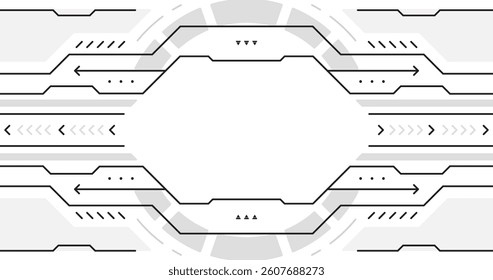 modern and futuristic technology abstract design in grey and white tones, with lines and arrows creating an elegant and sophisticated appearance