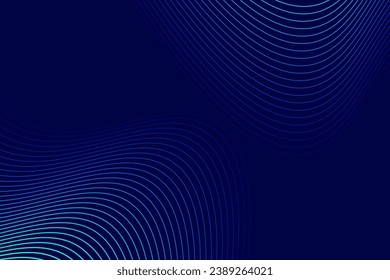 Modern futuristic technology background, dark blue, dynamic glowing shiny wavy lines. Vector illustration