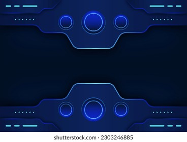 Modern futuristic technology control screen background It is a screen suitable for using technology, luxury, modern, used as a poster or background. Emphasize the use of dark blue tones.