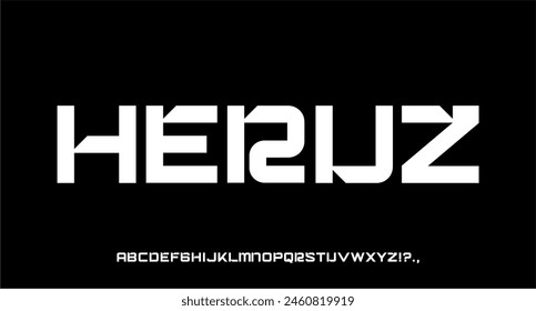 MODERN FUTURISTIC TECHNOLOGY FONT VECTOR TYPEFACE