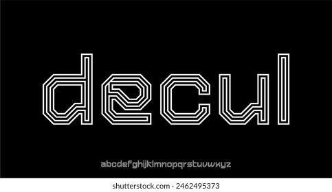 MODERN FUTURISTIC TECHNOLOGY FONT VECTOR TYPEFACE