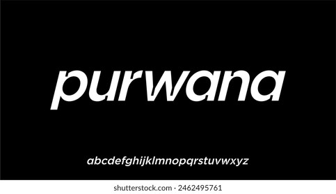 MODERNE FUTURISTISCHE TECHNOLOGIE SCHRIFTART VEKTORGRAFIK SCHRIFTART